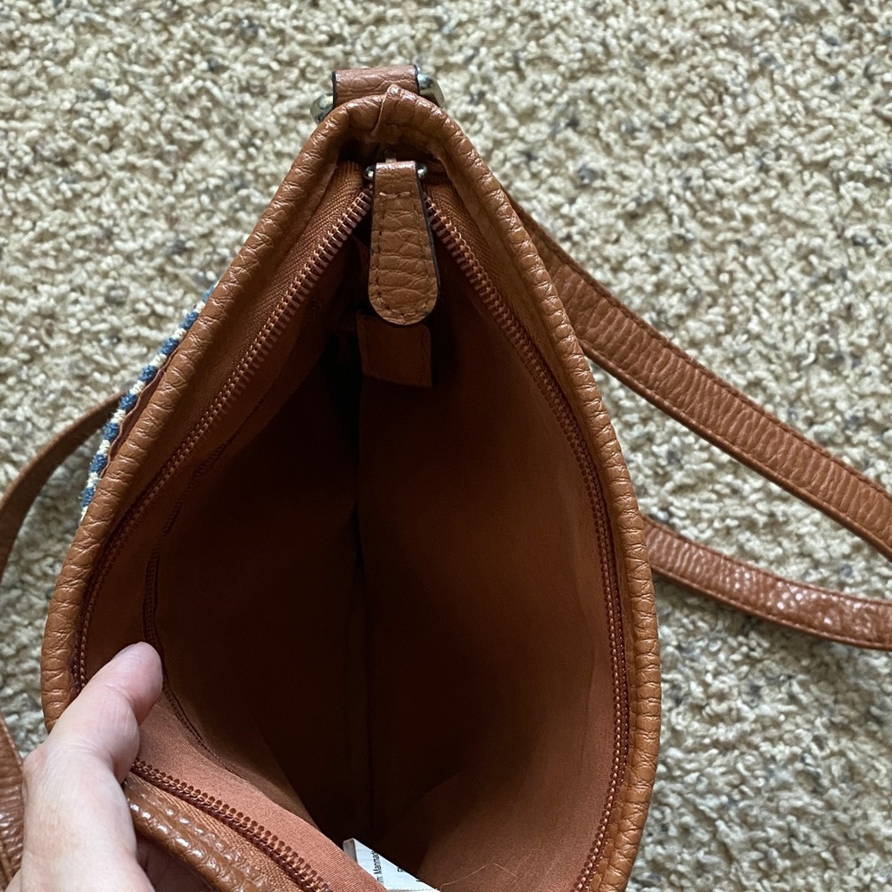 Tan and Blue Crossbody Bag - Picture 7 of 13